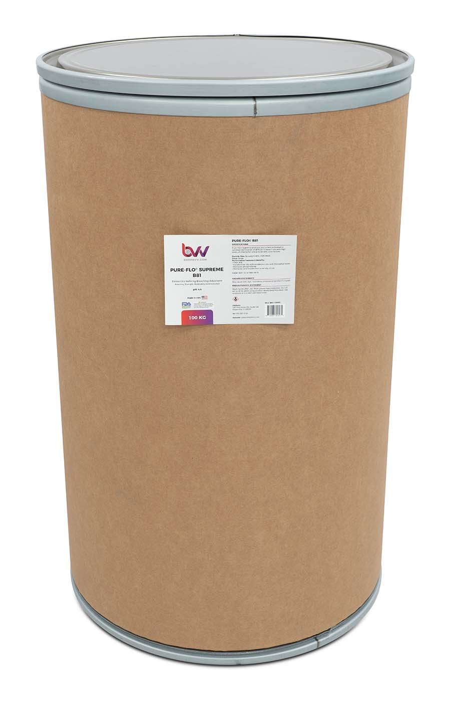 BVV Pure-Flo B81 Supreme Activated Bentonite for Edible Oil - 24 Bags/Half Pallet - Top Value Bleaching & Decolorizing Solution