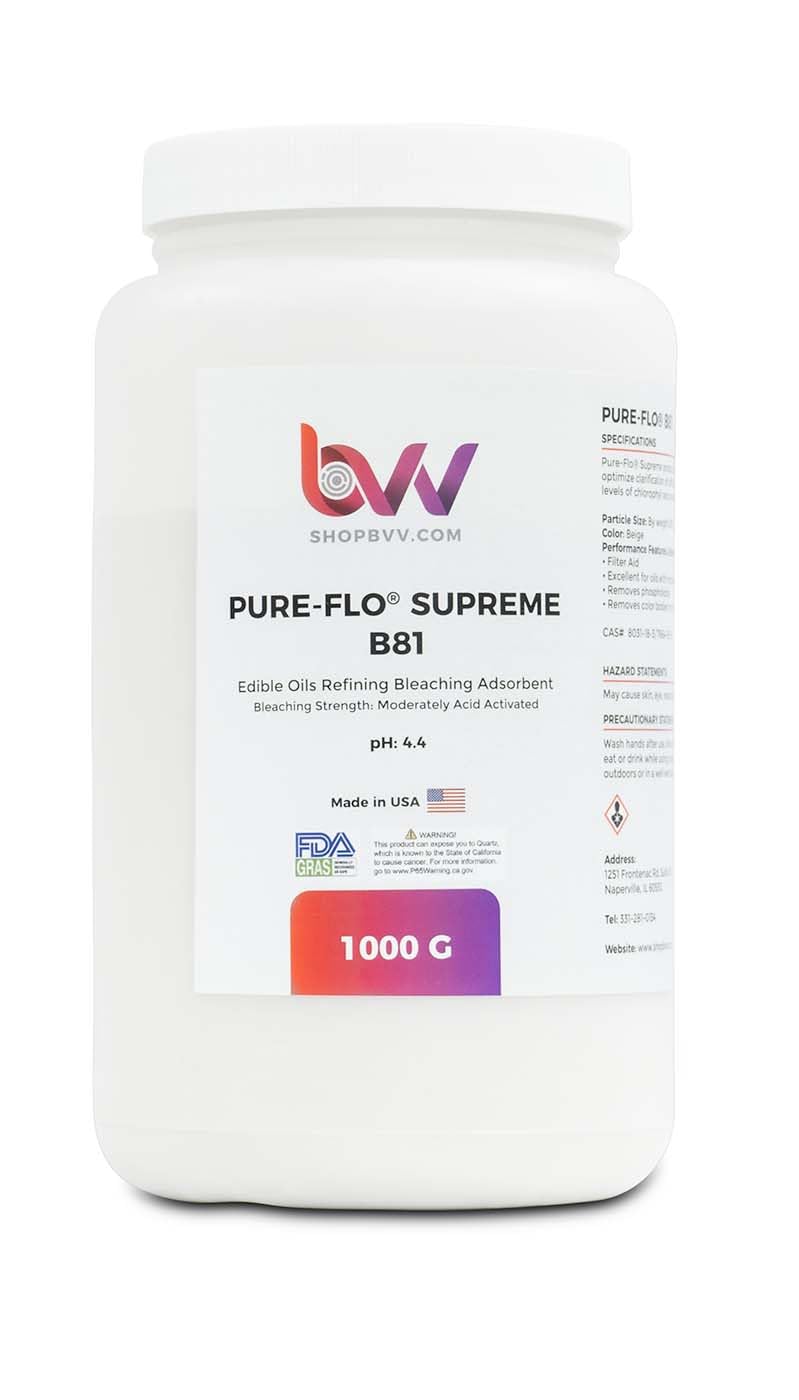 BVV Pure-Flo B81 Supreme Activated Bentonite for Edible Oil - 24 Bags/Half Pallet - Top Value Bleaching & Decolorizing Solution