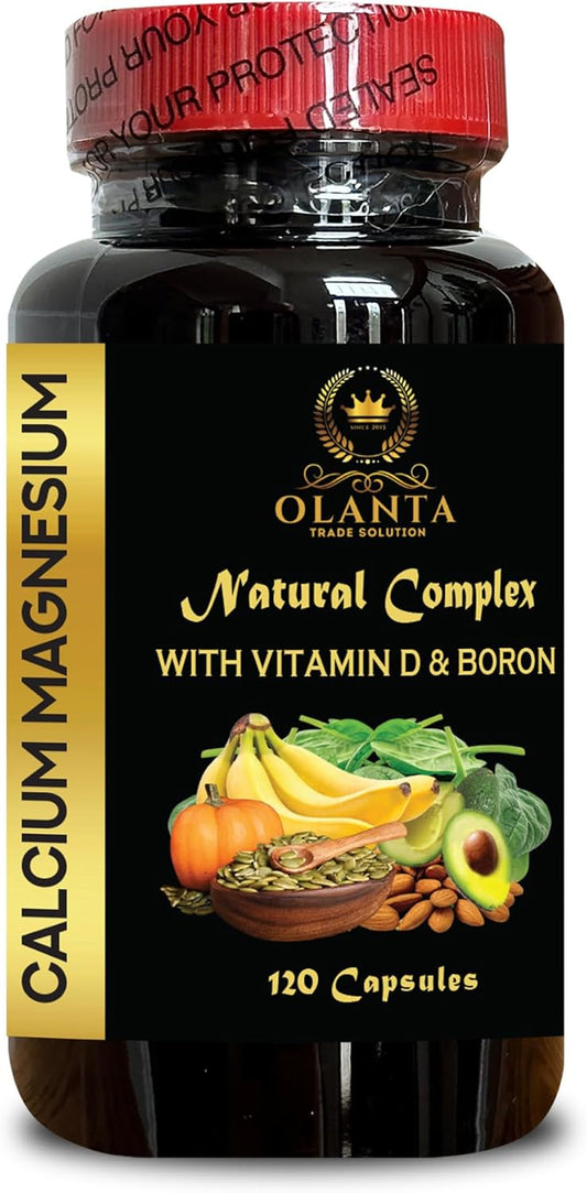 Calcium Magnesium Complex for Women Over 50 - Bone Support Vitamins, Immune Boosting Minerals - Gluten Free, Non-GMO - 120 Capsules