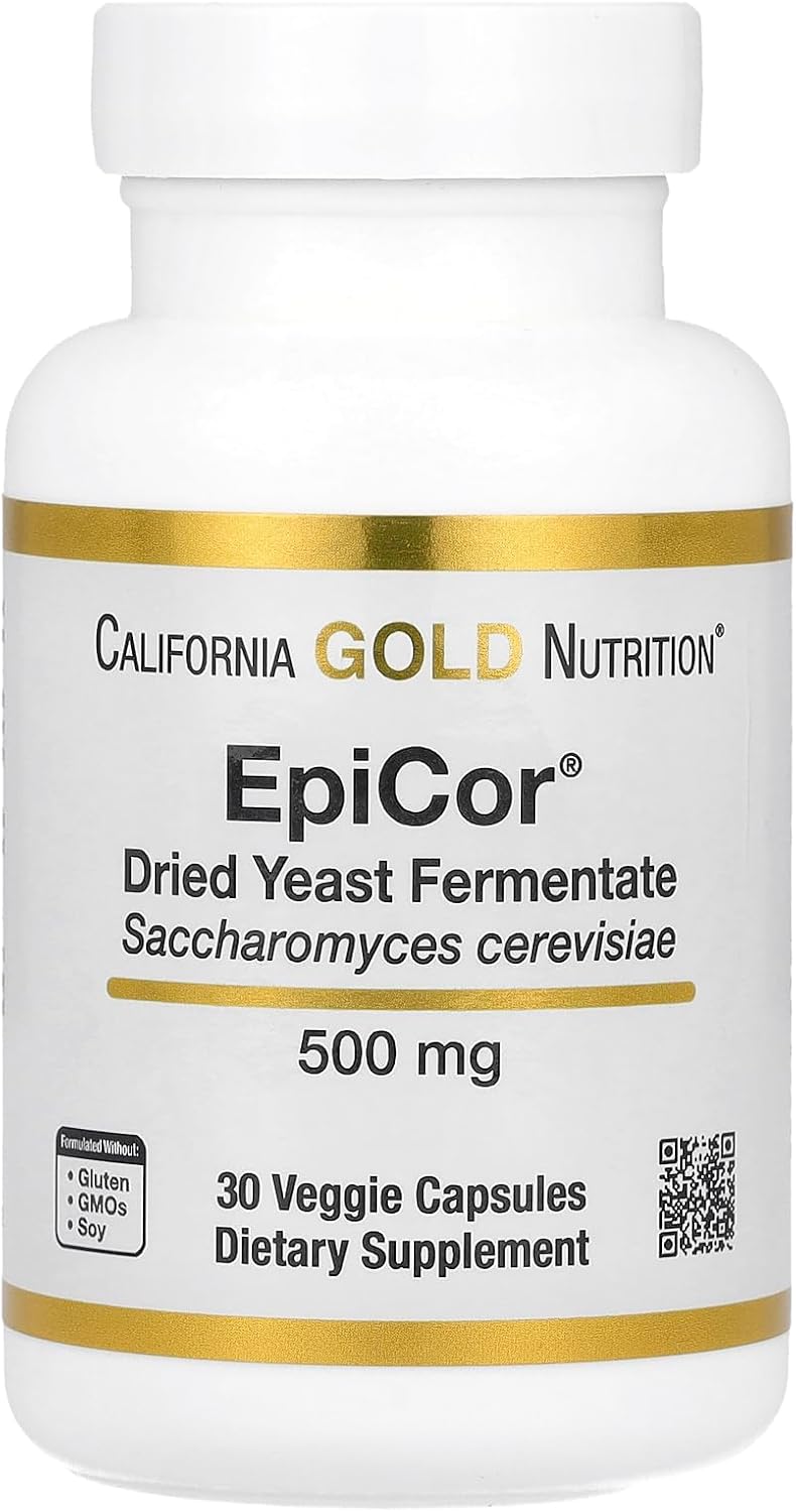 California Gold Nutrition EpiCor® 500 mg Dried Yeast Fermentate Capsules (30 Count)