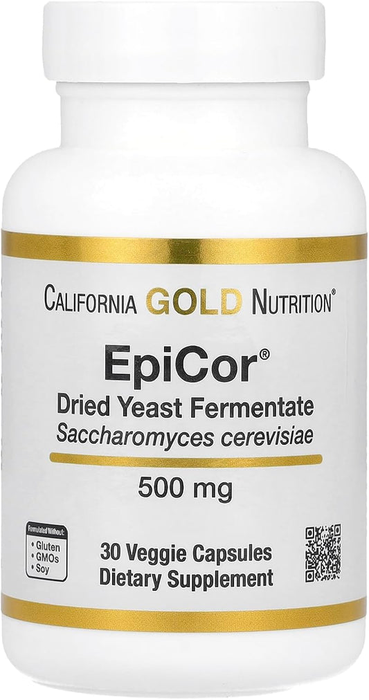 California Gold Nutrition EpiCor® 500 mg Dried Yeast Fermentate Capsules (30 Count)
