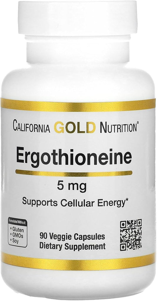 California Gold Nutrition Ergothioneine Capsules - 5 mg, 90 Count