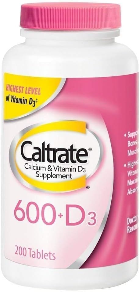 Caltrate 600 Plus D Calcium Supplement Tablets with Vitamin D - 600 Count (Pack of 3)