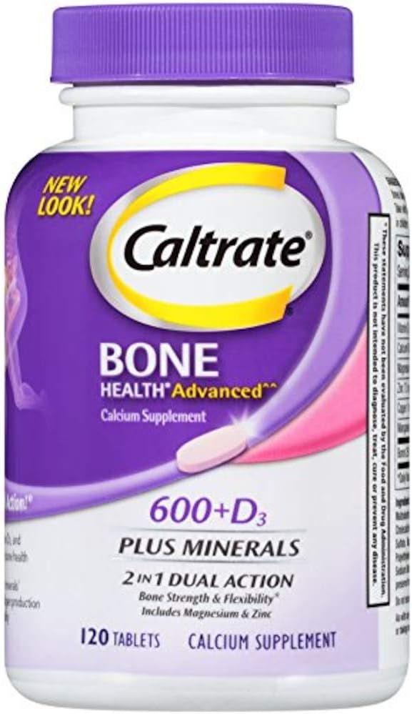 Caltrate Bone Health Advanced 2in1 Dual Action Minerals - 360 Tablets Value Pack - Calcium & Vitamin D Supplement