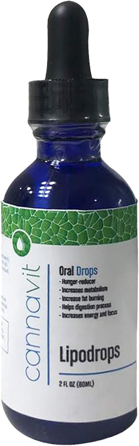 Cannavit Fitdrops: Hunger Reduction & Metabolism Boost, 1 Month Supply (2 FL. OZ., Drop)