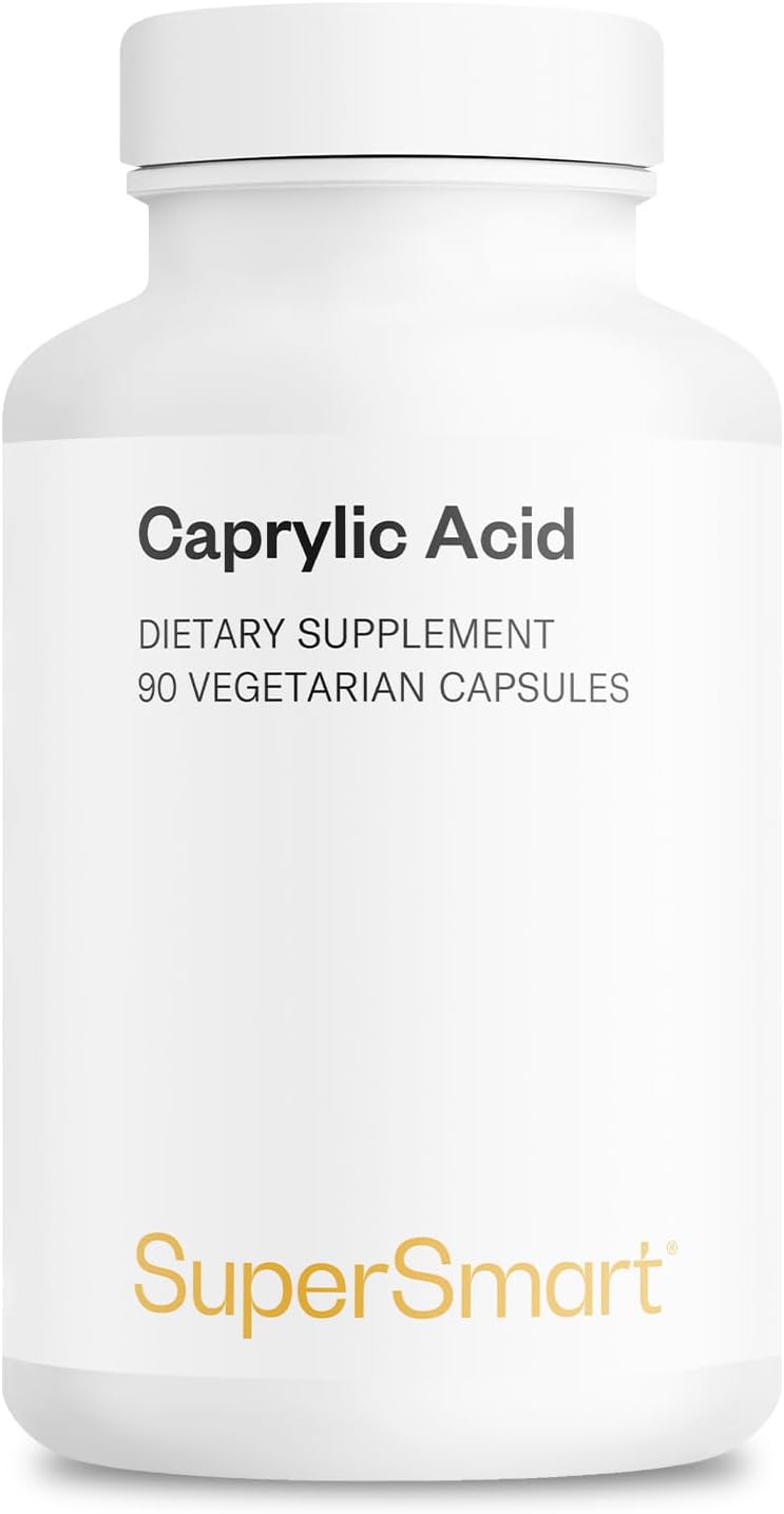 Caprylic Acid Supplement 1350mg Daily from MCT Oil - Octanoic Acid Source - Non-GMO & Gluten-Free - 90 Vegetarian Capsules