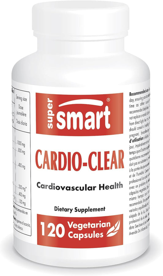 Cardio Clear Supplement with Garlic EDTA, Malic Acid, Calcium Disodium EDTA, Magnesium, Bromelain | Non-GMO & Gluten-Free - 120 Capsules