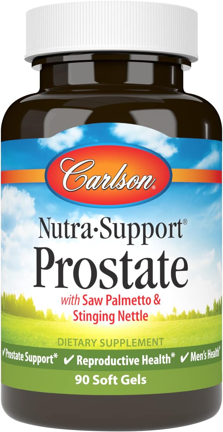 Carlson Nutra-Support Prostate Softgels - Saw Palmetto & Nettle - Men's Reproductive Health - 90ct