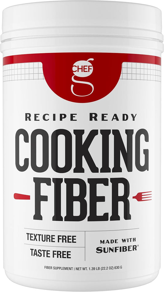 CAVU NUTRITION Chef G's Cooking Fiber (90 Servings) - Sunfiber® | Tasteless, Odorless, Grit-free | Natural, Gluten-Free | Low FODMAP, Glyphosate Residue Free, Vegan
