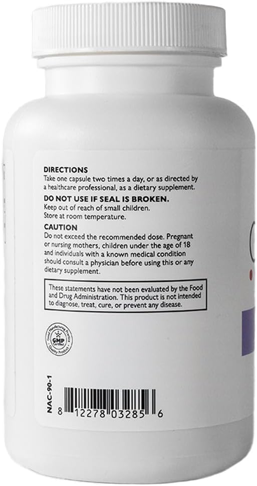Celebrate Vitamins NAC Supplement - Gluten Free & Non-GMO - 600mg Capsules - 90 Count