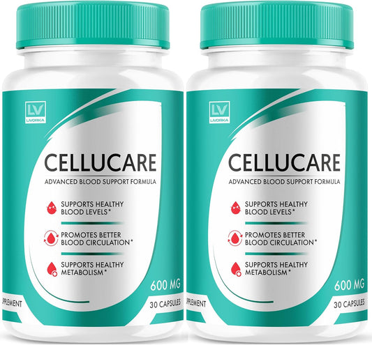 Cellucare (2 Pack) Advanced Formula Capsules - 60 Count for 2 Months Supply - Cellulite Care Vitamins