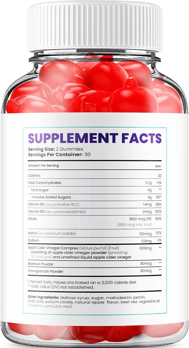 Celsium ACV Gummies Supplement - Apple Cider Vinegar + Celsium Keto Gummies with Vitamin B12 (5 Pack - 300 Gummies)