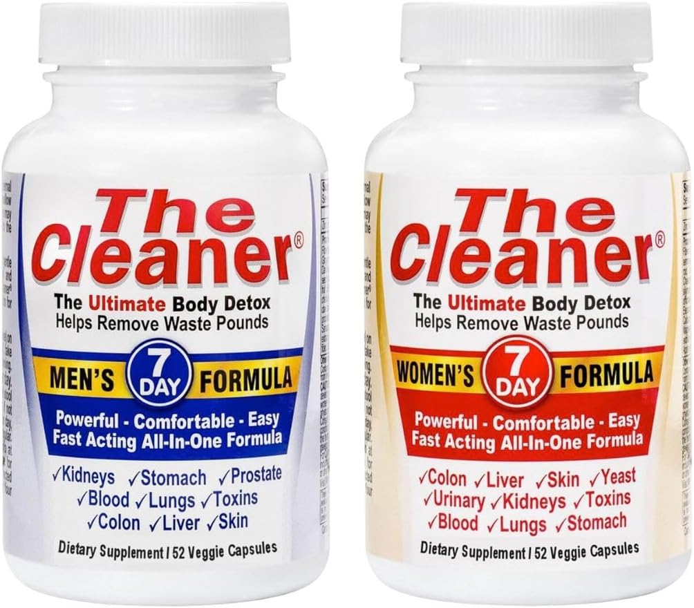 CenturySystemsBrand The Cleaner Bundle - 2 Pack, 7 Day Women's and Men's Formula, Ultimate Body Detox - 52 Capsules