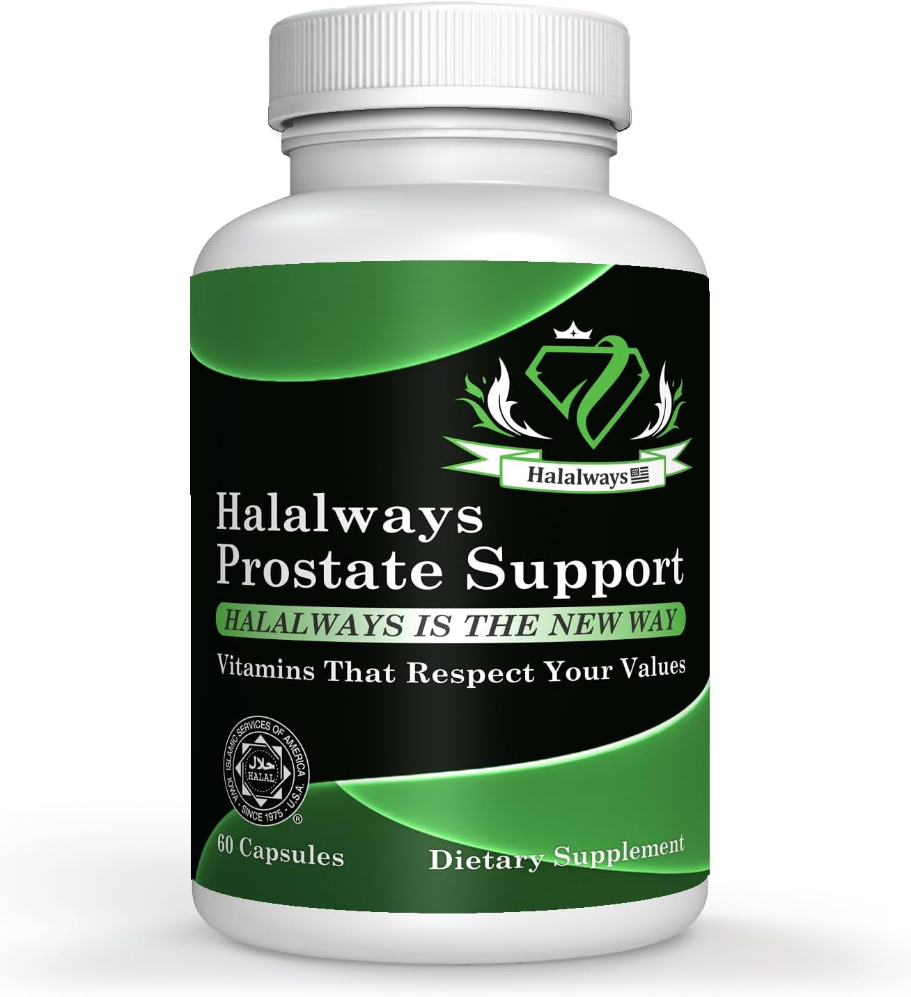Certified Halal Halalways Prostate Support Supplement with Saw Palmetto & Plant Sterol Complex