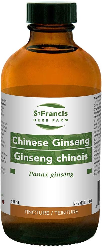 Certified Organic Chinese Ginseng Tincture Extract for Healthy Support - St. Francis Herb Farm
