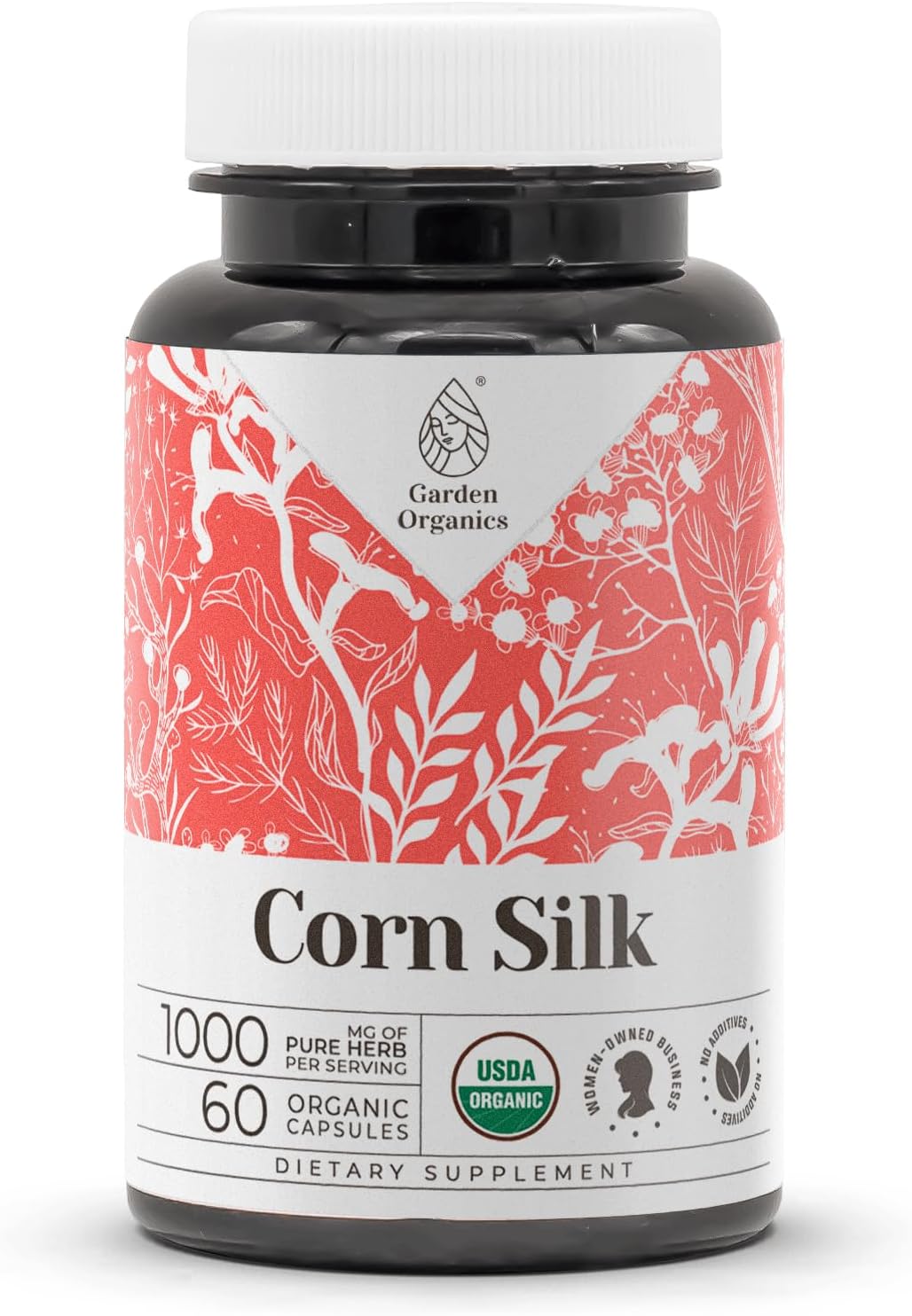 Certified Organic Corn Silk Capsules - High-Potency Vegetarian Supplement (60 Capsules)