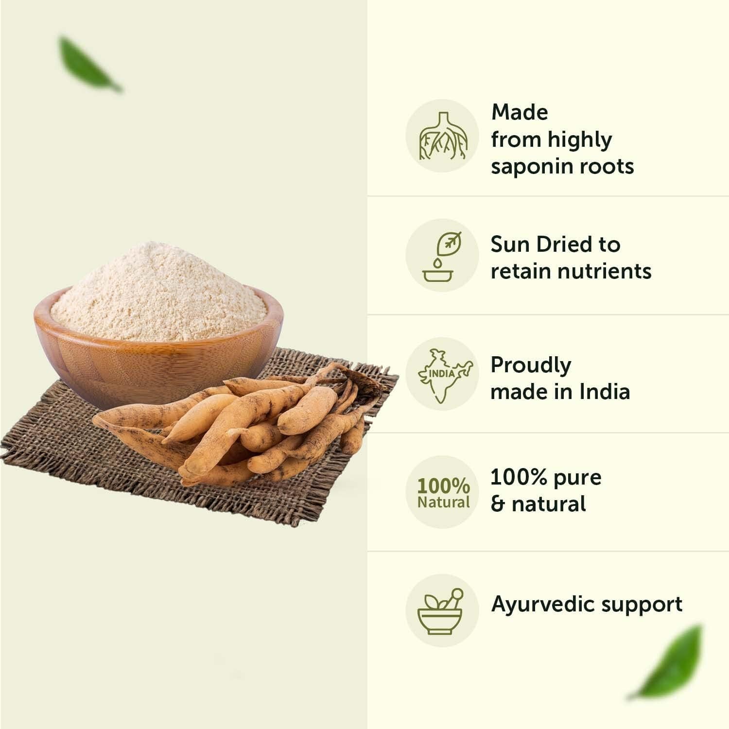 Certified Organic Shatavari Powder for Women's Hormone Balance, Digestion & Reproductive Health - 100g
