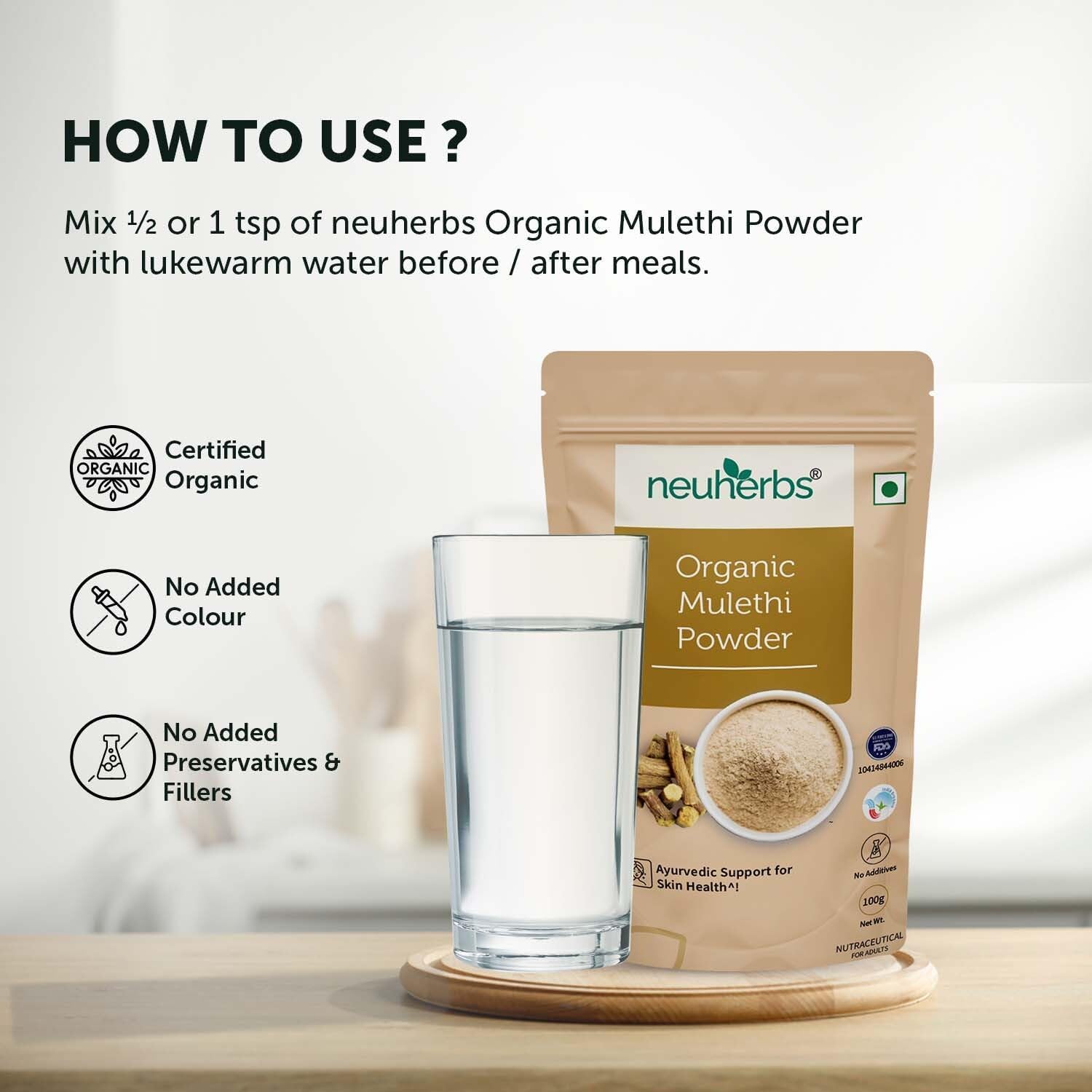 Certified Organic Shatavari Powder for Women's Hormone Balance, Digestion & Reproductive Health - 100g