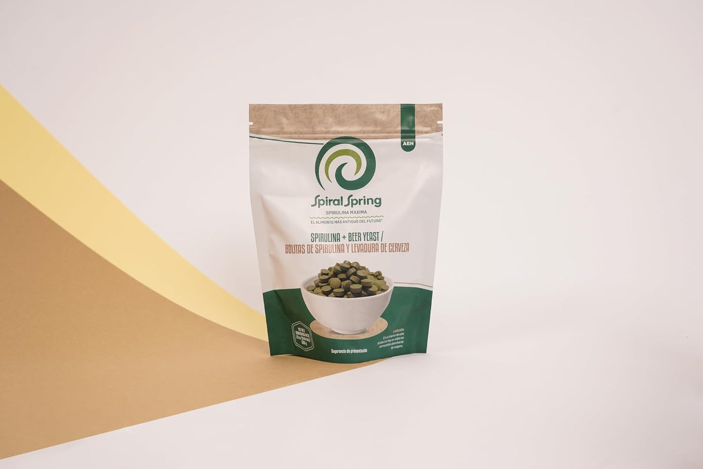 Certified Organic Spirulina Tablets with Brewer's Yeast - 200g Bag, Kosher, Gluten Free