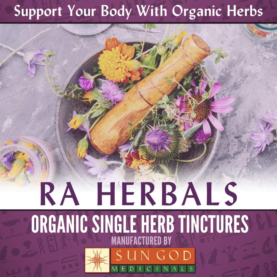 Certified Organic Valerian Root Liquid Extract by Sun God Medicinals Ra Herbals - 1oz Bottle for Relaxation