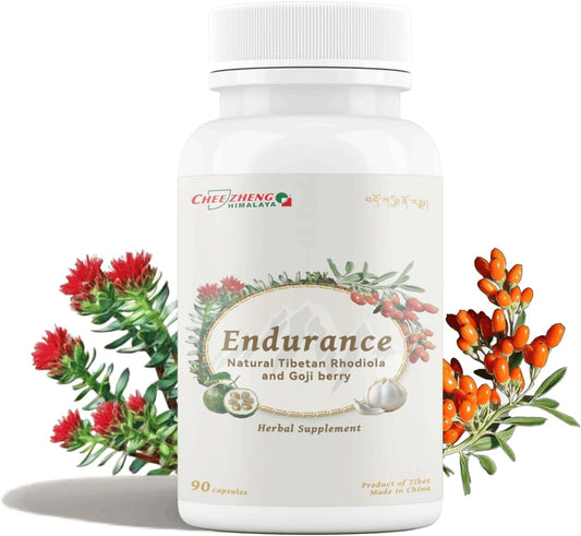 CheezhengHimalaya Rhodiola & Goji Berry Daily Supplement - Boost Energy, Mental Clarity, Digestion, & Immunity - 90 Veggie Capsules