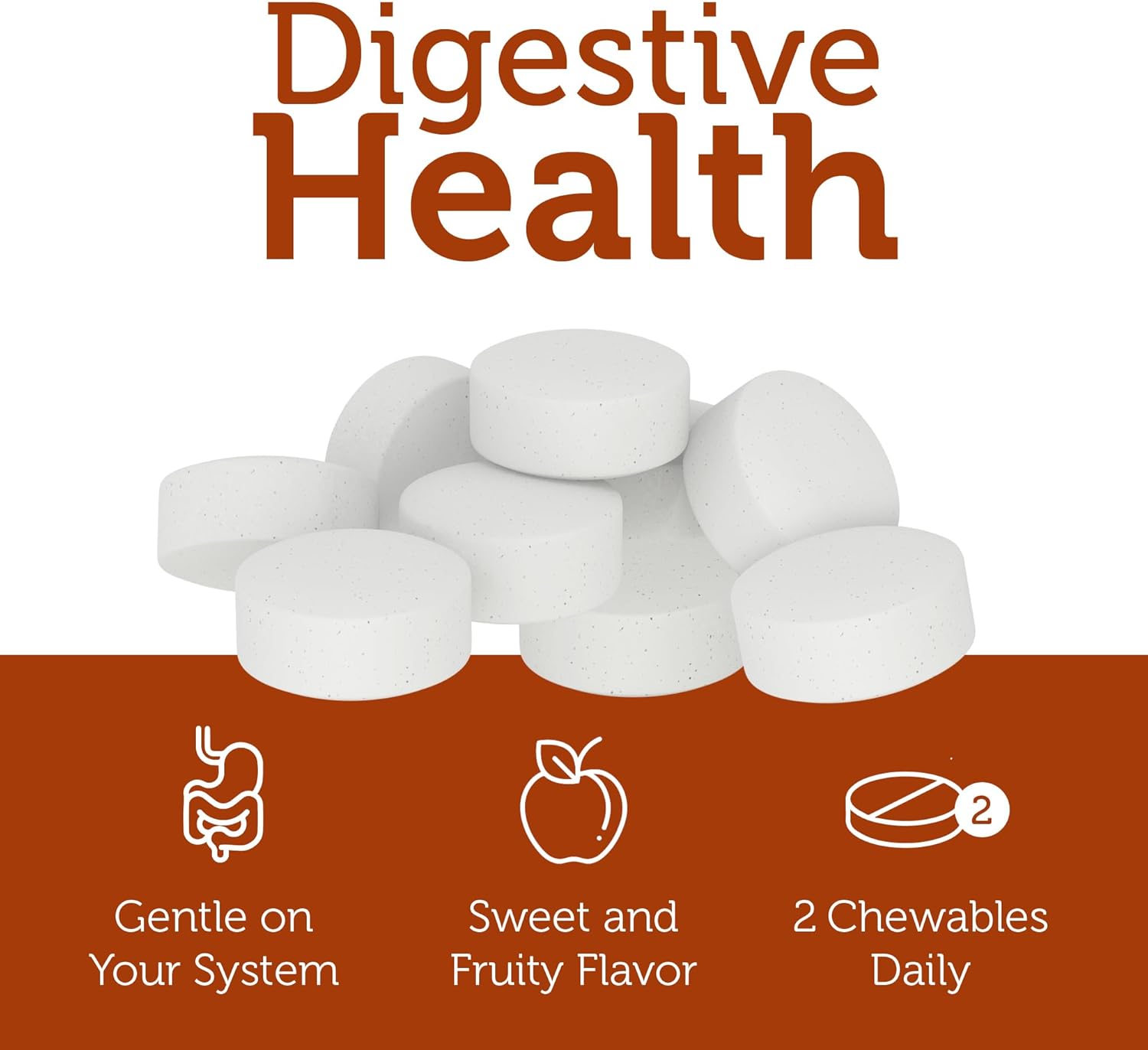 Chewable Fruit-Based Digestive Enzymes for Digestion Health - Zahler AfterMeals Enzymes with Papaya & Pineapple - Kosher & Gluten Free (100 Tablets)