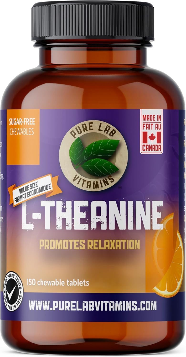 Chewable L-Theanine Supplement for Relaxation, Sleep, Mood, Memory, and Focus - 150 Tablets - Enhances Sleep Quality