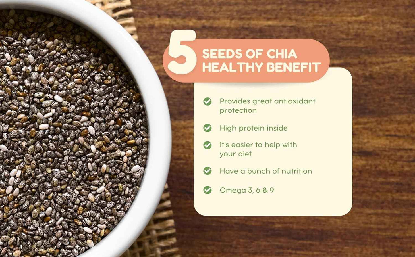 CHIA Seed Supplement - High Fiber and Protein with Omega-3 Supplement, chia Seed Vitamin, Vegan chia Seed Oil, chia Seed Oil softgels - 1 Bottle