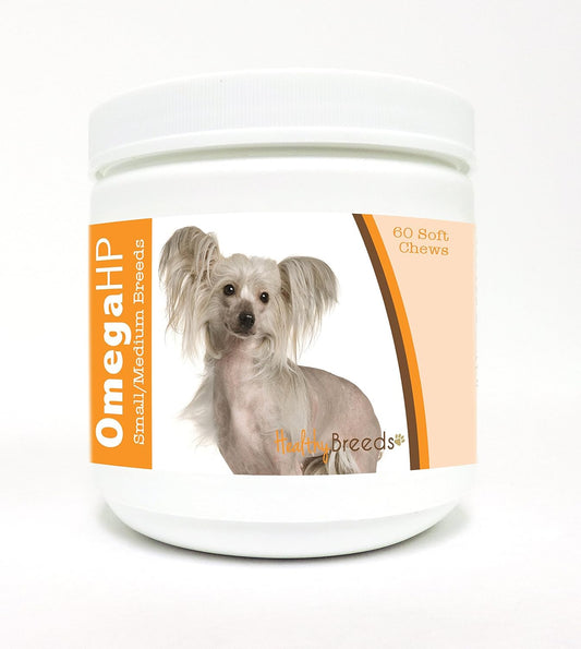 Chinese Crested Omega HP Fatty Acid Skin and Coat Support Soft Chews - 60 Count for Healthy Breeds