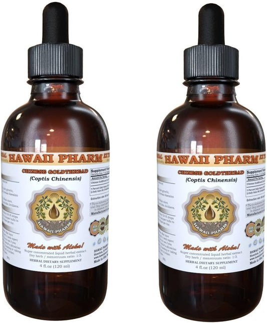 Chinese Goldthread Liquid Extract & Root Powder Tincture Supplement 8 oz - Hawaii Pharm