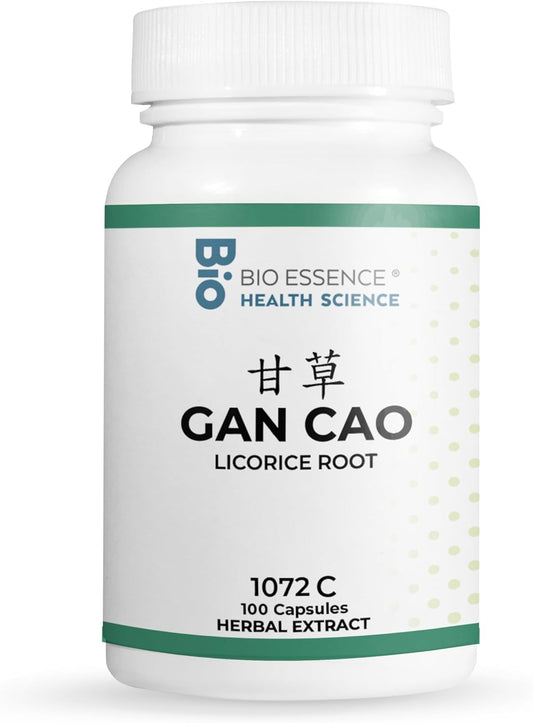 Chinese Licorice Capsules - Bio Essence Health Science 1072C Gan Cao, 100 Capsules (2 Bottles)