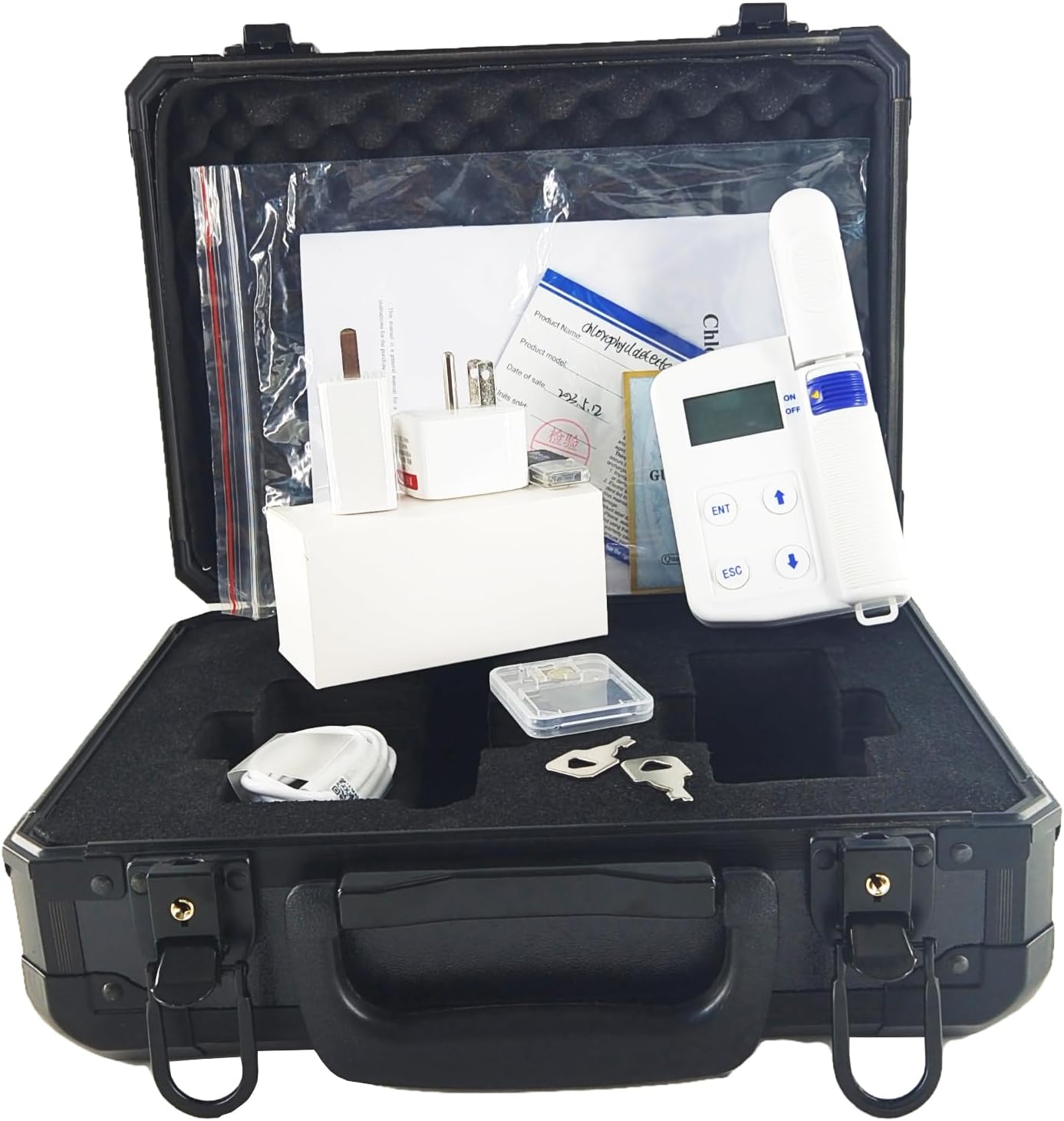 Chlorophyll Analyzer with Leaf Surface Temperature Meter - Measures Chlorophyll Content & Blade Temperature, SPAD Leaf Temperature Range, 16GB SD Card Storage