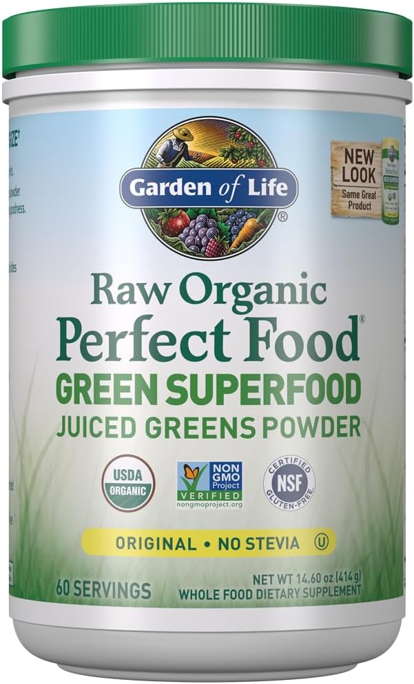 Chocolate Plant Based Vegan Protein Powder with Probiotics & Digestive Enzymes - Garden of Life Super Greens Meal Replacement Shake