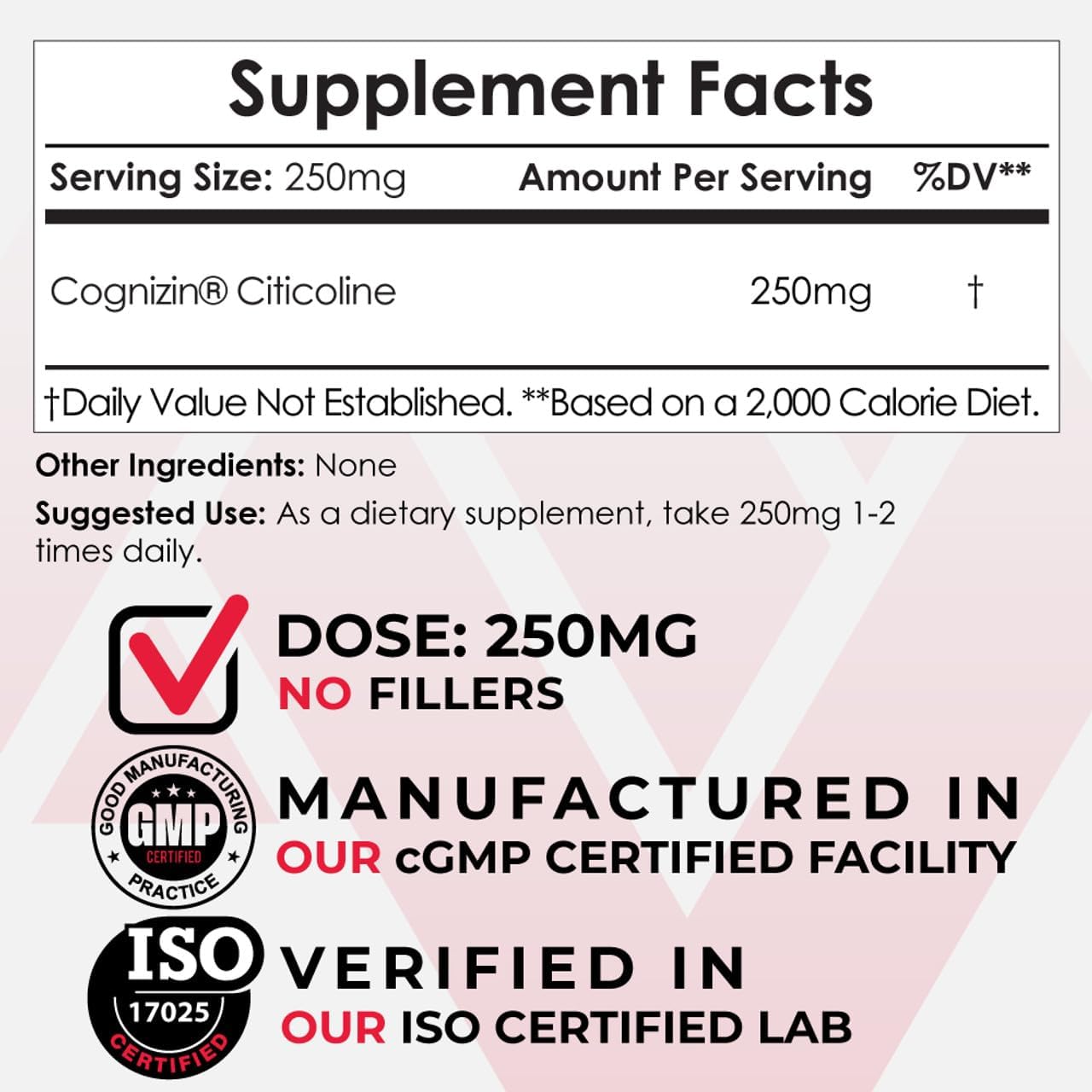 Choline Supplement for Brain Health | Cognizin Citicoline Powder 60g | Memory and Cognitive Function Support | Attention, Focus, Recall