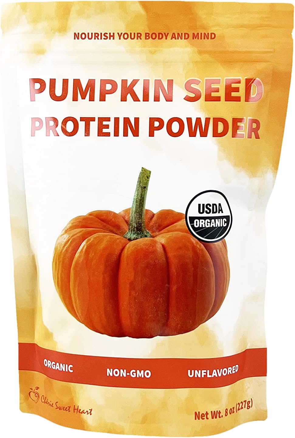Chérie Sweet Heart Pumpkin Seed Protein Powder - 8 oz, Non-GMO, Dairy-Free, Keto, Gluten-Free, Soy-Free, Plant-Based Protein