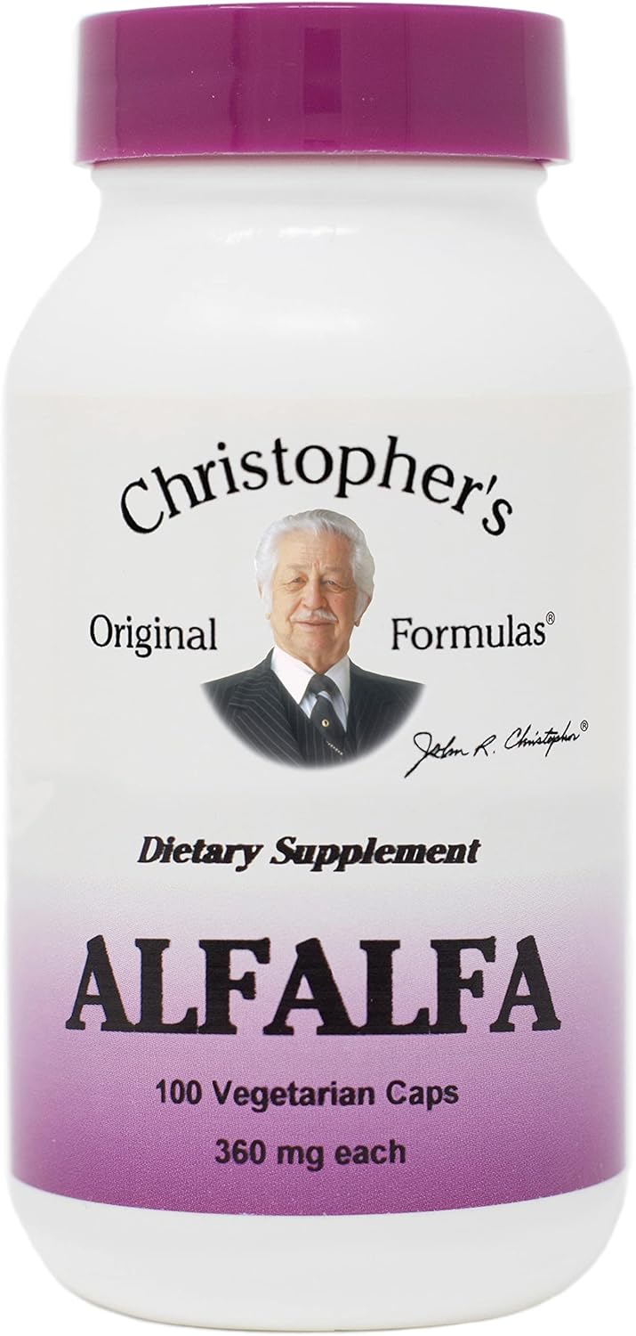 Christopher's Original Formulas Organic Alfalfa Capsules - 100 Vegetarian Capsules