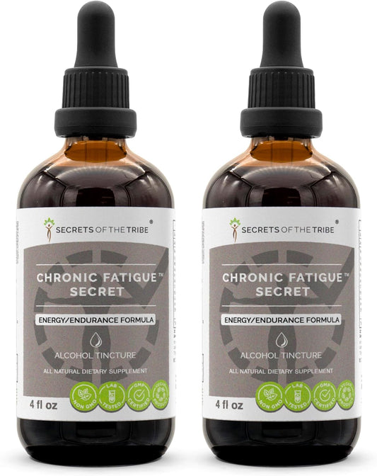 Chronic Fatigue Secret Herbal Supplement Liquid Extract for Energy and Endurance - 2 Bottles of 4 fl oz