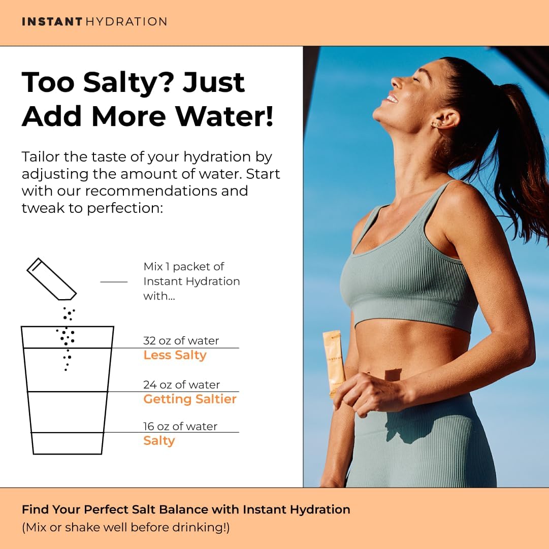 Citrus Orange Electrolyte Powder Packets - Zero Sugar - Keto, Vegan, Gluten-Free - 30 Sticks for Hydration & Recovery