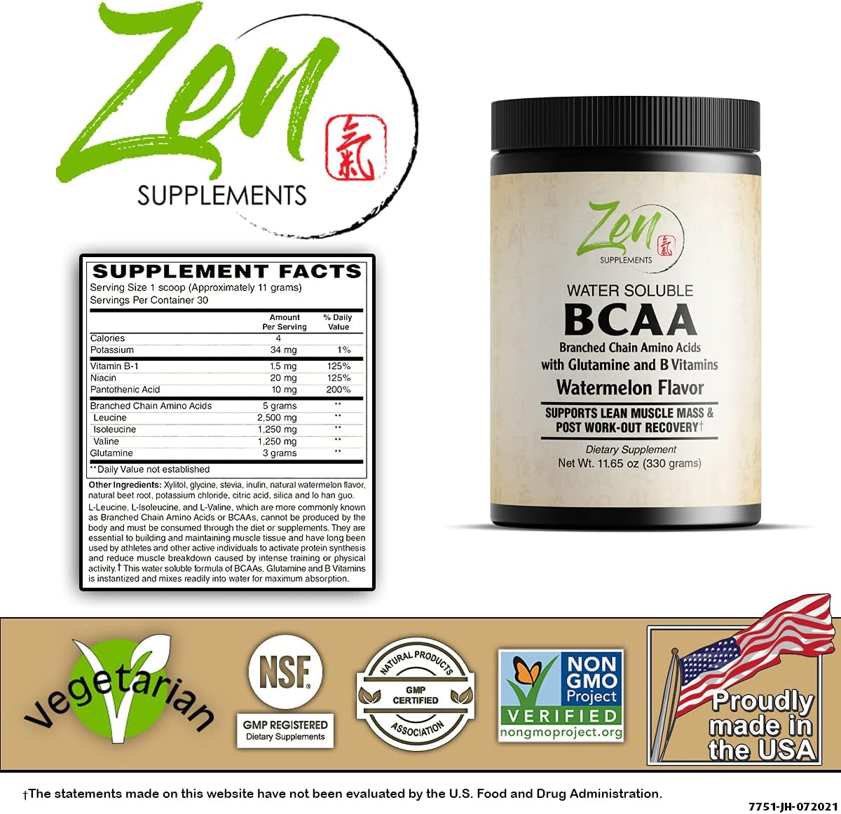 Clean Fit Keto BCAA Powder for Muscle Build, Recovery, and Endurance - 330g Zen Supplements