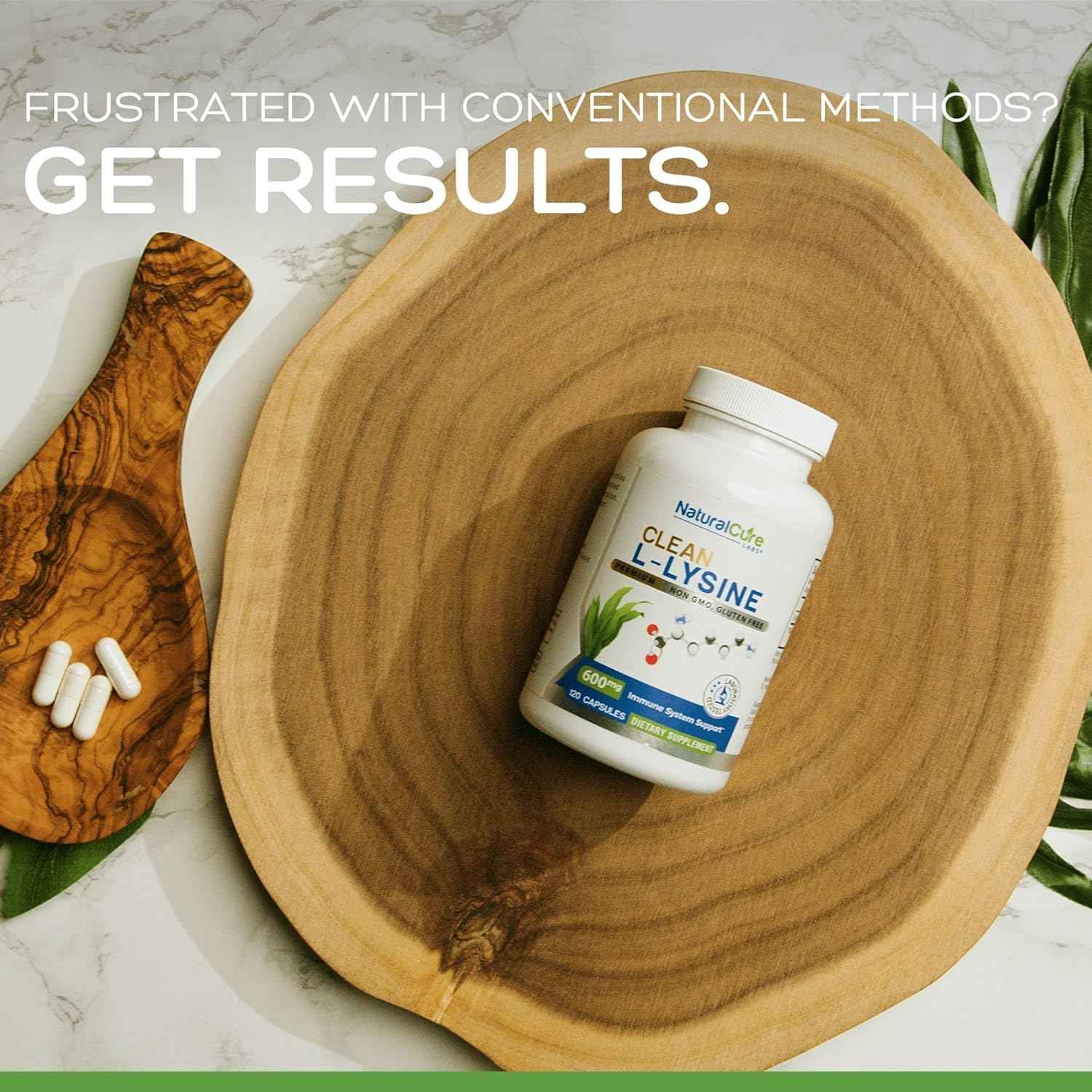 Clean L-Lysine 600mg, 120 Capsules | Vegan, Non-GMO, & Gluten Free