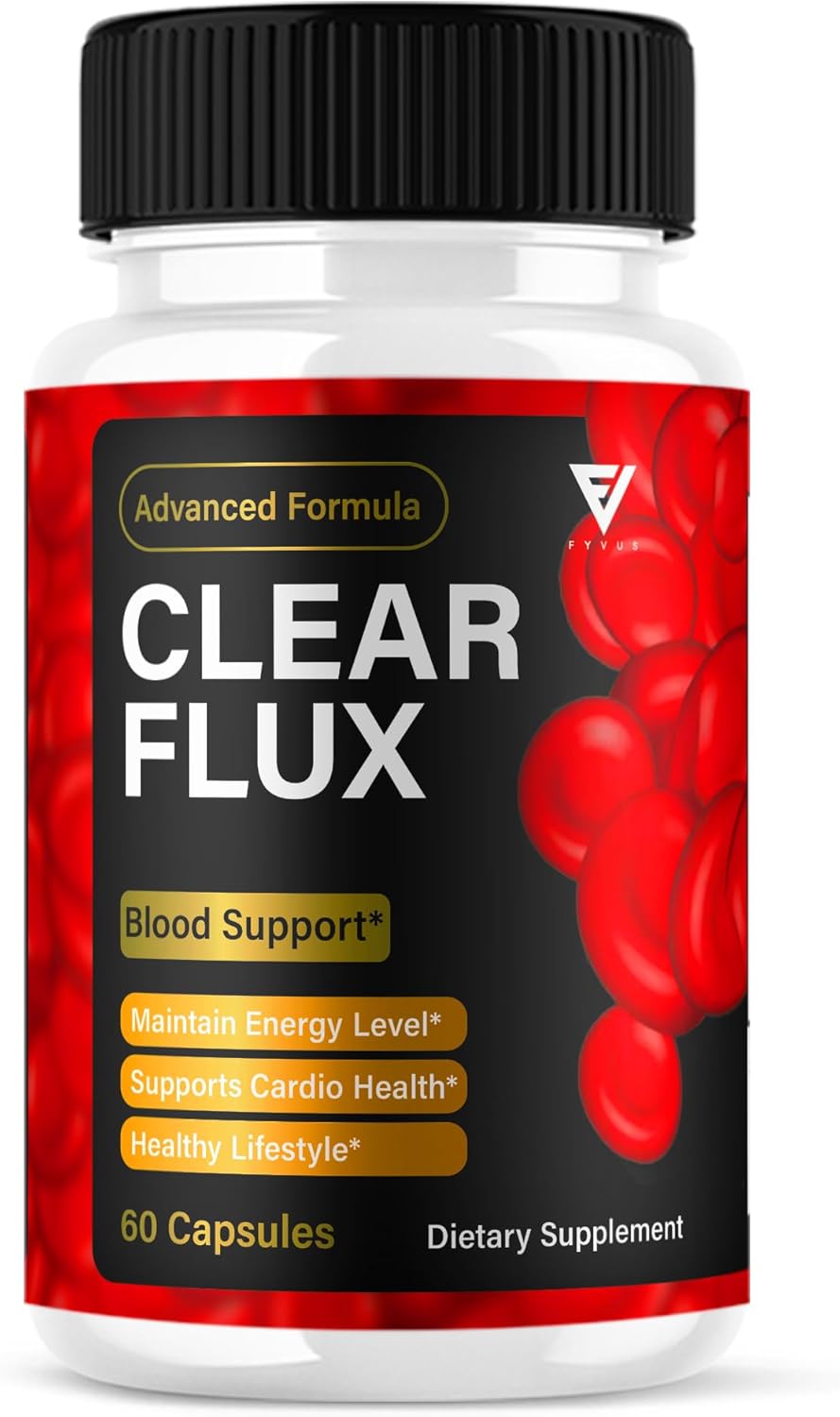Clear Flux Maximum Strength Blood Support Supplement - 60 Capsules for Overall Health & Vitality