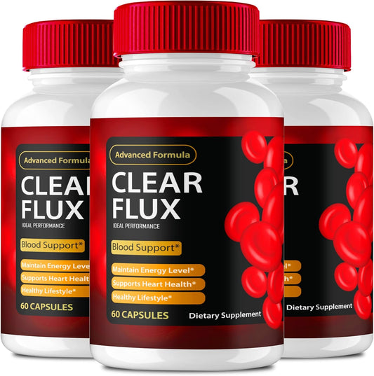 Clear Flux Supplement - Premium Formula for Stable Levels & Healthy Circulation (3 Pack)