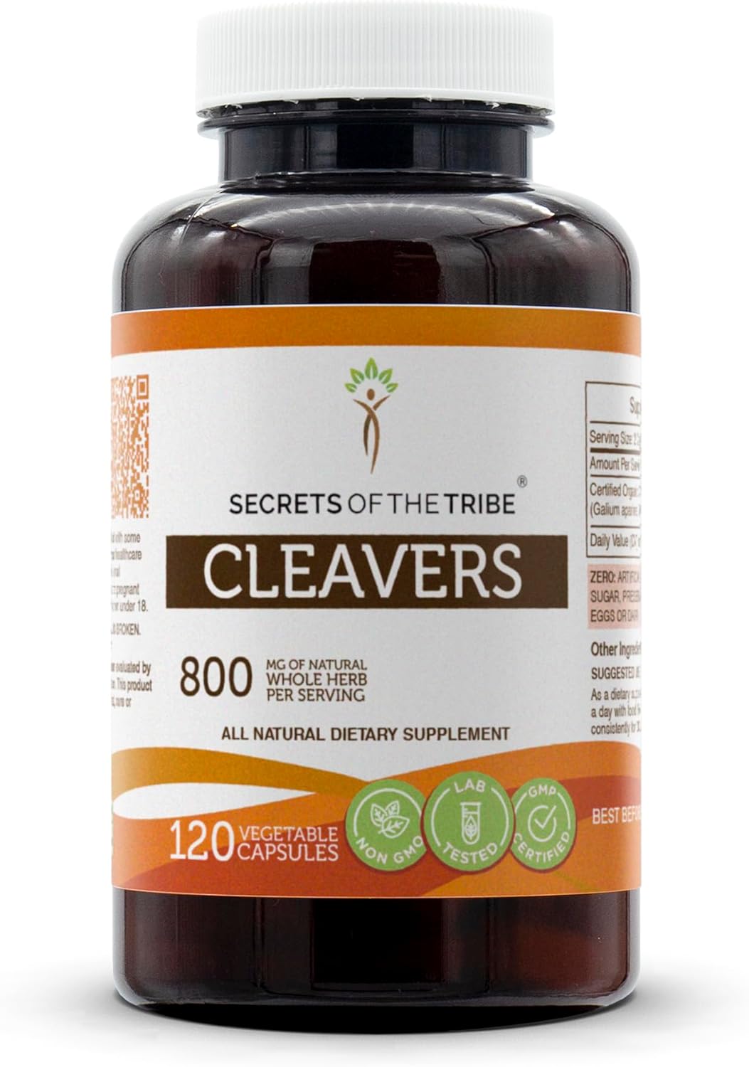 Cleavers 800 mg Dried Herb Capsules by Secrets of the Tribe - 120 Capsules