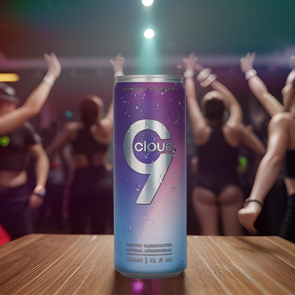 Cloud 9 Natural Aphrodisiac Nutritional Supplement for Sensory Enhancement in a 12 fl oz Aluminum Can