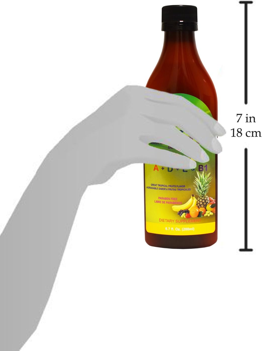 Cod Liver Oil Emulsion with Tropical Fruits - 200ml, Vitamin A, D, E, & B1