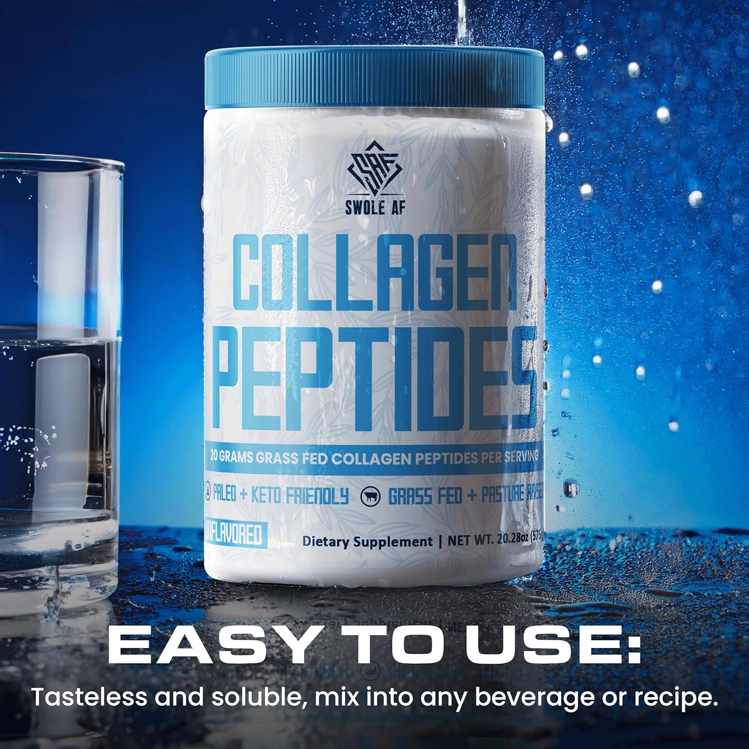 Collagen Peptides Powder for Radiance, Joint & Gut Health - Paleo & Keto Friendly Unflavored Supplement