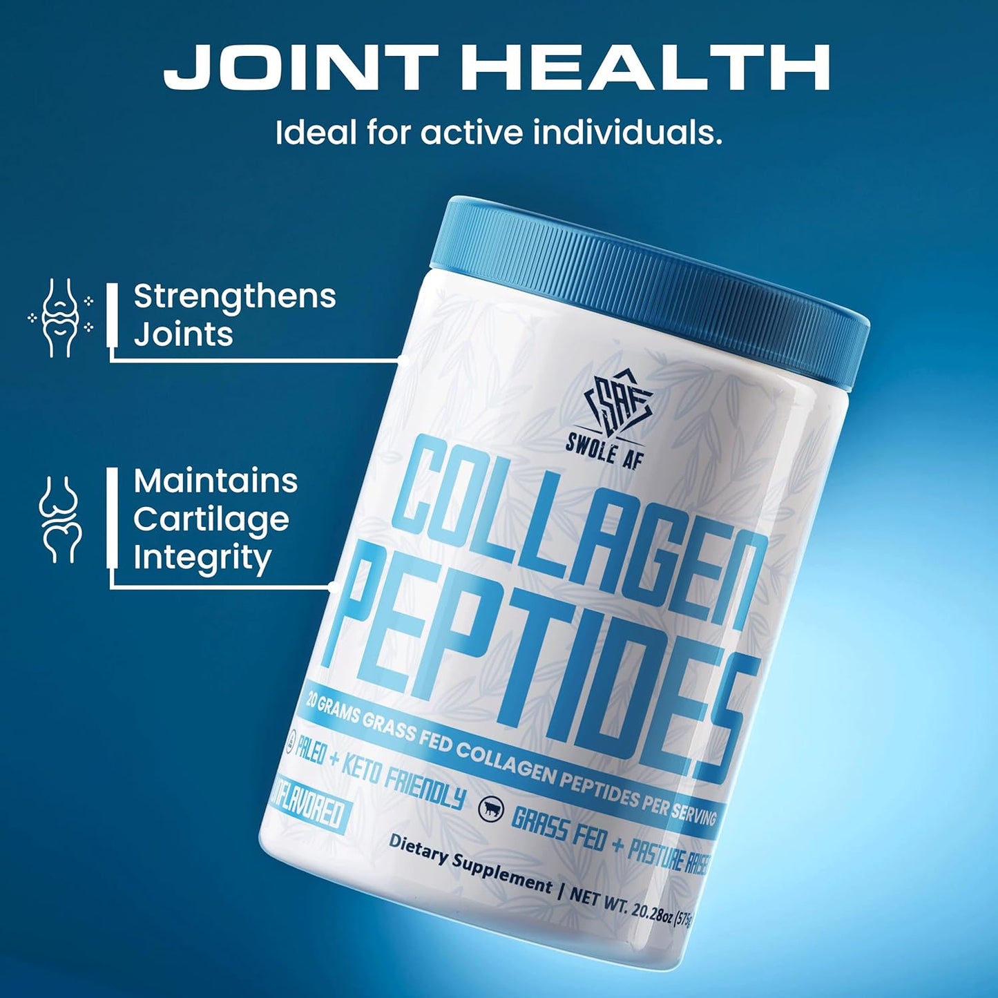 Collagen Peptides Powder for Radiance, Joint & Gut Health - Paleo & Keto Friendly Unflavored Supplement
