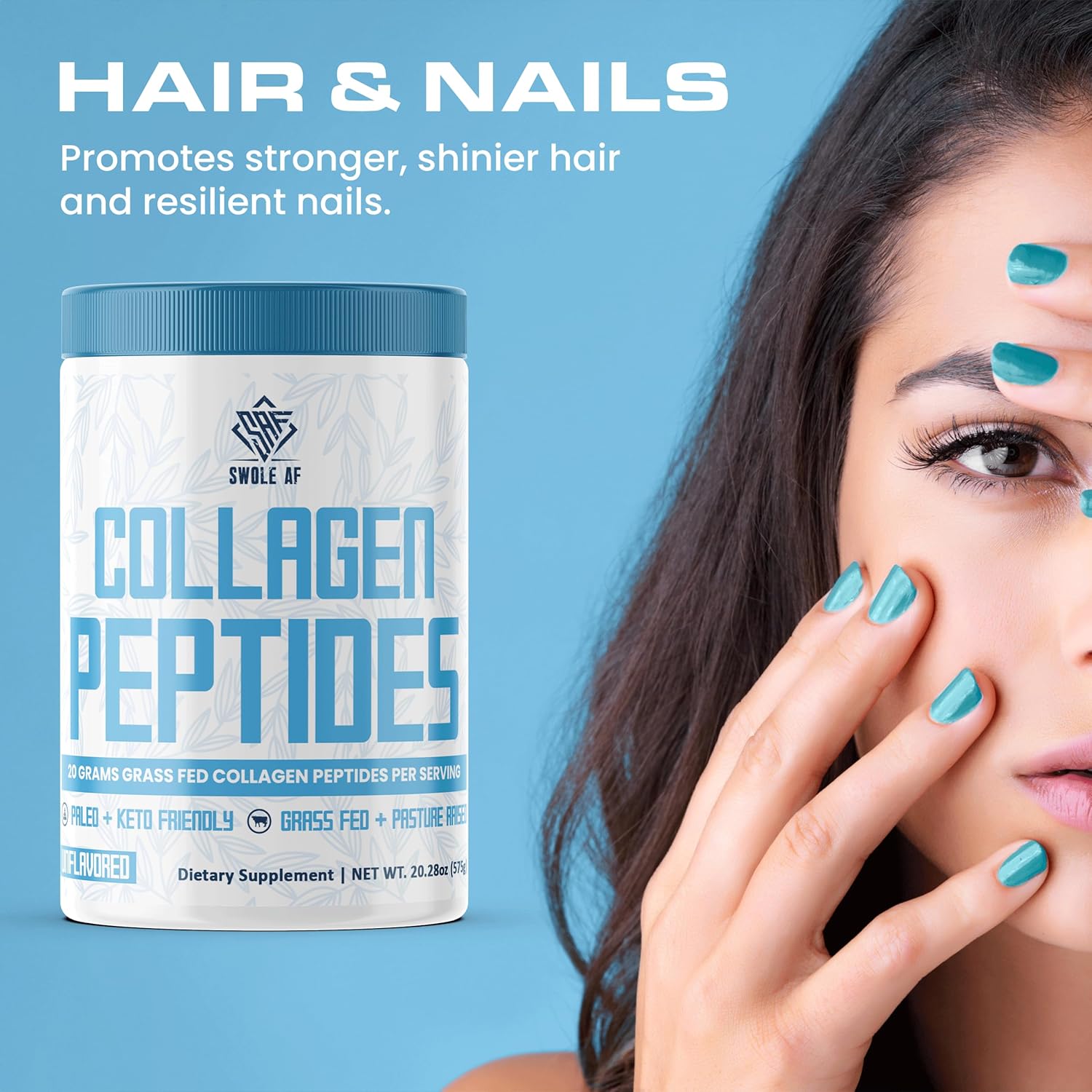 Collagen Peptides Powder for Radiance, Joint & Gut Health - Paleo & Keto Friendly Unflavored Supplement
