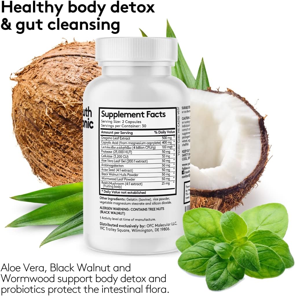 Complete Body Cleanse Detox Bundle - Youth & Tonic Water Weight Away, Kidney Cleanse, and CandEase Matrix - Promotes Health and Wellness