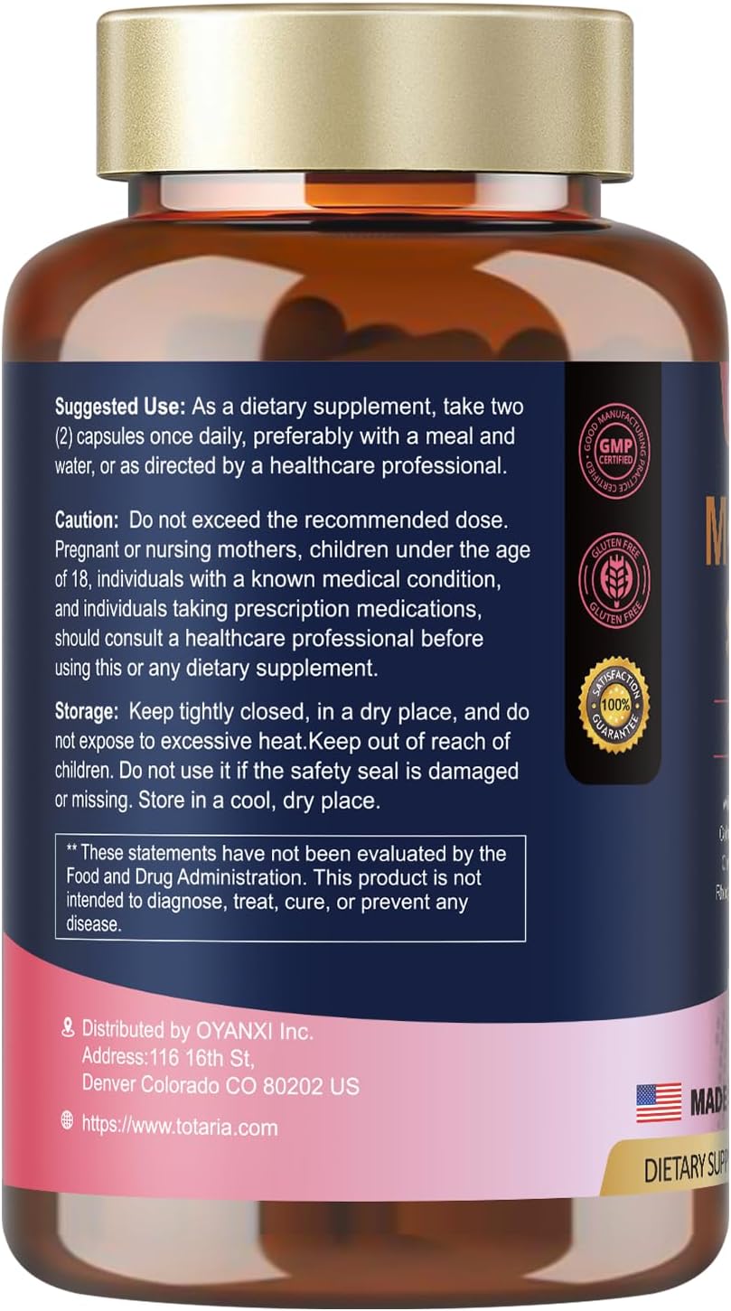 Complete Menopause Support Supplements for Women - Black Cohosh, Ashwangandha, Probiotics - Natural Ingredients, 10 Billion CFU